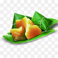 绿色清新粽子食物糯米