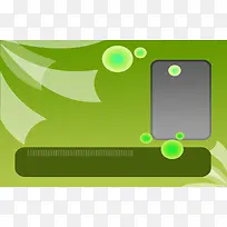 绿色清新漂浮气泡展板