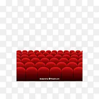 电影院红色沙发矢量