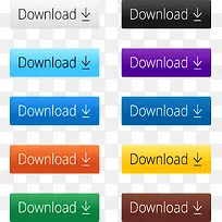 彩色网络下载按钮