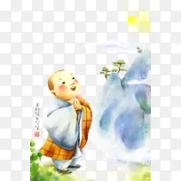 祈祷的小和尚