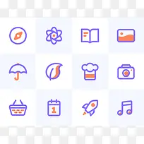 图标 线性 扁平 简单