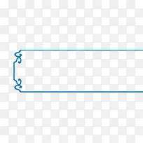 蓝色边框装饰素材