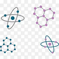 矢量手绘分子