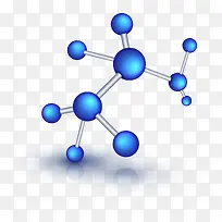 矢量手绘分子排列