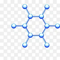 蓝色矢量分子结构