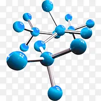 蓝色化学模型医疗