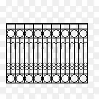矢量铁质校园围栏栅栏