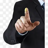 职场精英手指西装免抠图片素材