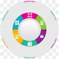 简约圆形几何PPT元素矢量图