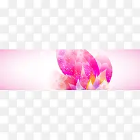 粉色花卉背景banner