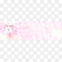 粉色温馨美女蝴蝶背景banner