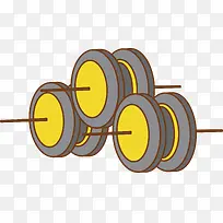 杠铃png矢量元素