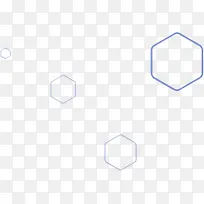 蓝色六边形几何图形