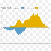 股票曲线矢量图