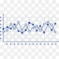 蓝色股票矢量走势图