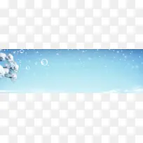 冬季服饰雪景清新背景banner