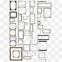 古风矩形框元素