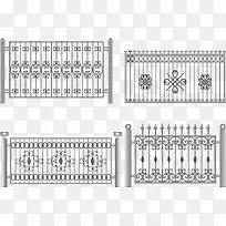 手绘栅栏护栏素材