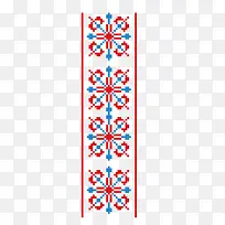 红色十字矢量苗族花纹