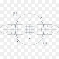 蓝色科技创意线条圆形