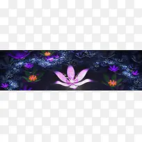 矢量花纹五彩炫酷banner