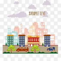 城市建筑景观和交通