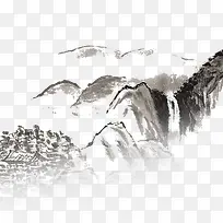 山 水墨画