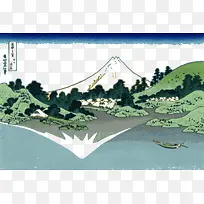 矢量手绘山河