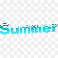 冬天summer字体设计