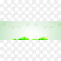 清新绿色背景banner