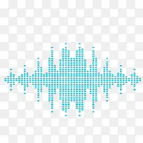 矢量像素声波曲线PNG图片