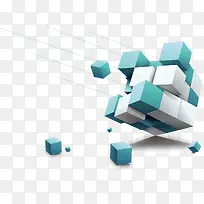 矢量手绘立体方块