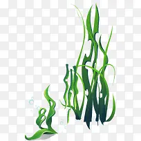 矢量手绘水草