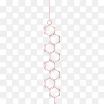 红色六边形简笔图