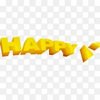 happy字体设计素材艺术字