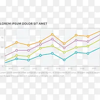 PPT元素折线趋势图矢量手绘