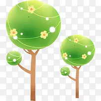 儿童手绘树木花朵