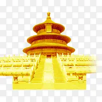 金色中国风建筑风景