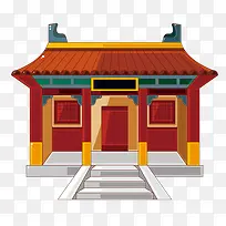 中国风建筑门厅建筑