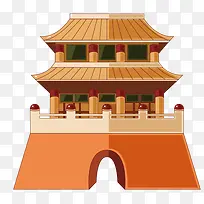 中国风建筑城楼建筑