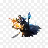 手绘白发魔法师