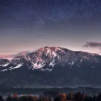 远山雪景高清壁纸