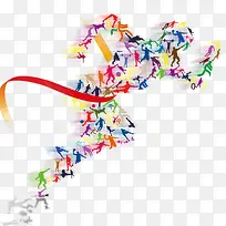 彩色奔跑冲刺