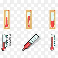 矢量卡通温度计