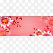 喜庆花纹背景banner