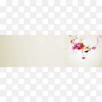 美女水墨画背景banner