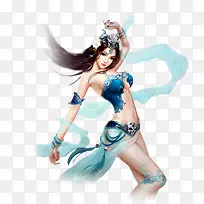 蓝色清新服饰游戏人物