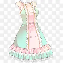 粉绿色可爱花纹服饰
