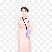 粉色护士服女孩